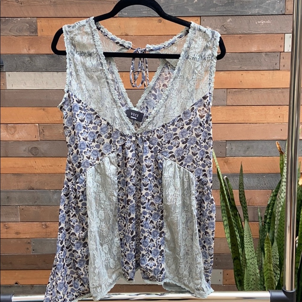Vici: see-through floral top